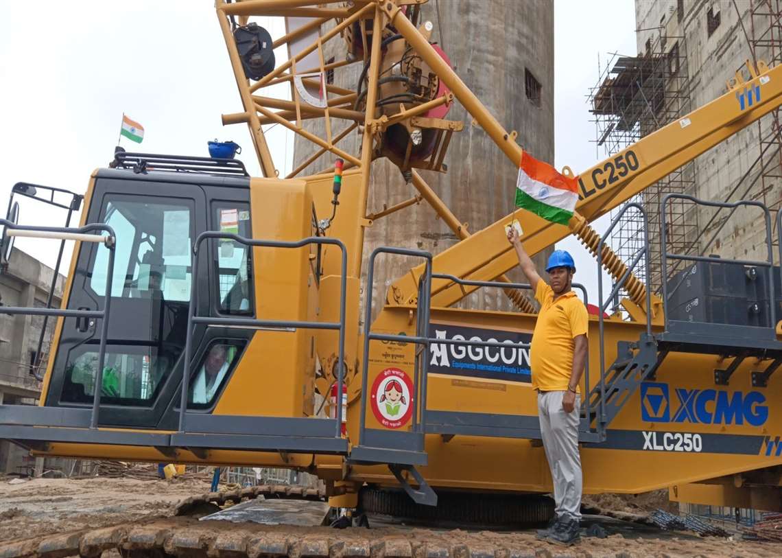 Photo of an XCMG crawler crane owned by Indian rental company Aggcon. (Photo: Aggcon)