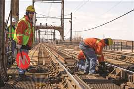 Rail work on the Portal Bridge (Image: Gateway Program Commission)