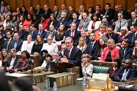 British Prime Minister Sir Keir Starmer speaks during the debate on the King's Speech in the House of Commons Chamber, in London