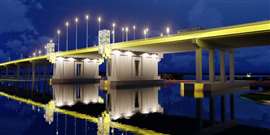 A 3D render of the new Calcasieu Bridge in Louisiana, USA. Construction is due to start in 2026.