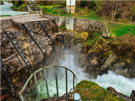 Pfaffensprung sediment bypass tunnel and dam (Image: Carly Lynch, USACE – Alaska District)