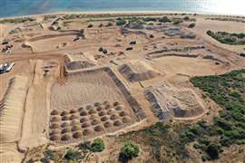 The Thevenard Island site with seived mounds of sand materials