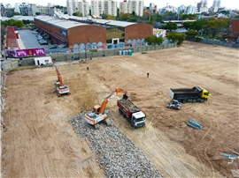 almost cleared - the Dorrego project site