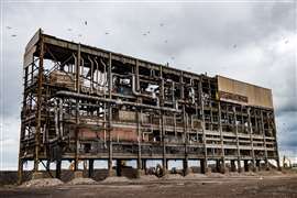 Redcar Power Station prior to the blasting