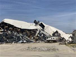 The demoilished Pfizer Rocky Mount structure