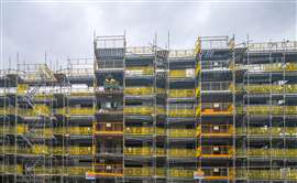 Construction site for Barratt homes in Aberdeen, Scotland