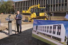 Komatsu groundbreaking for new office in Peoria, Illinois