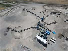 An aerial view of Granite's new CDE wash plant in Utah