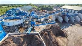 Aerial shot of CCC Waste's new CDE wet processing plant