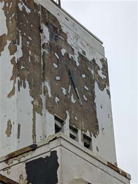 The clock tower of the old Littlewoods builging