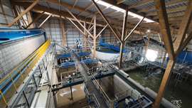 The washing plant inside Valdeau'Mat's facility