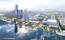 Concept image of the redeveloped Renaissance Center site