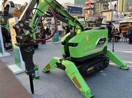 XCMG's PCR300 Demolition Robot on display at Bauma China