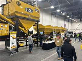 A Böhringer B120 mobile concrete batch plant (Image: Mitchell Keller)