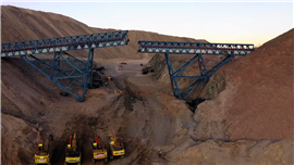 Aerial shot of Grup excavators onsite, dismantling transfer infrastructure