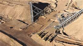 Aerial veiw of dismantling at Codelco's Radomiro Tomic site in Antofagasta in Chile.