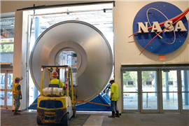 MEI installs lunar habitat mockup at Space Center Houston