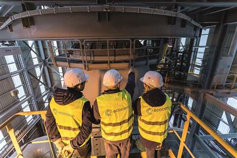 Ecocam MD Donal O’Riain views a plant with members of his team