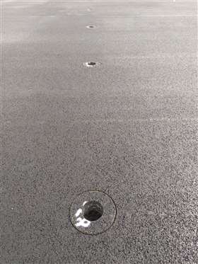 Core drills for the new runway illumination at Salzburg Airport